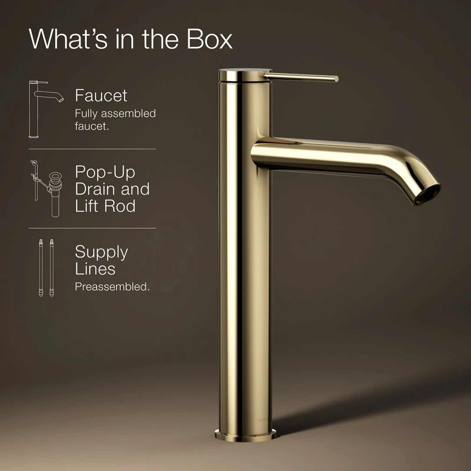 Tall single-handle bathroom sink faucet, 1.2 gpm^Kohler Sale