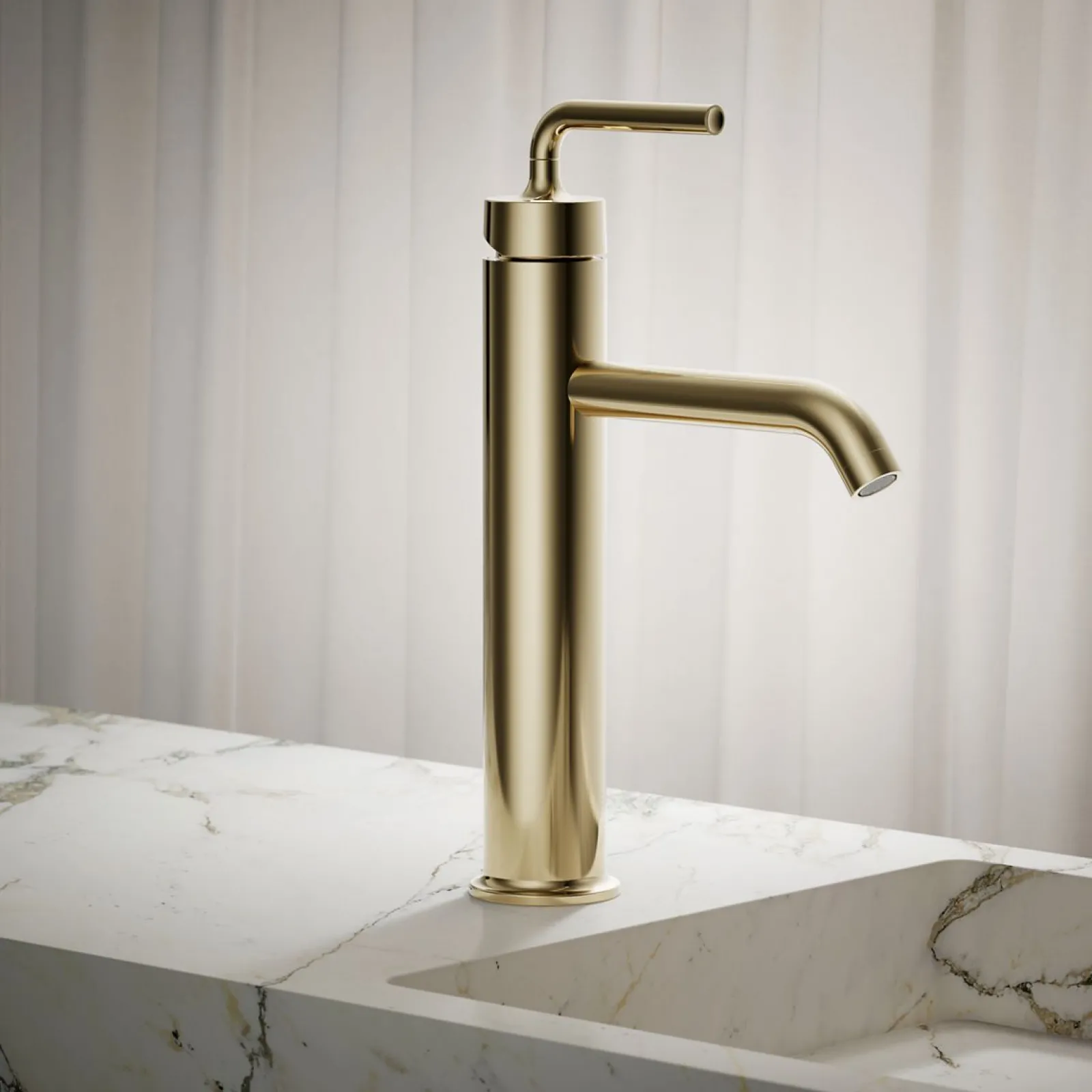 Tall single-handle bathroom sink faucet with Lever handle, 1.2 gpm^Kohler Clearance
