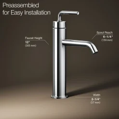 Tall single-handle bathroom sink faucet with Lever handle, 1.2 gpm^Kohler Clearance