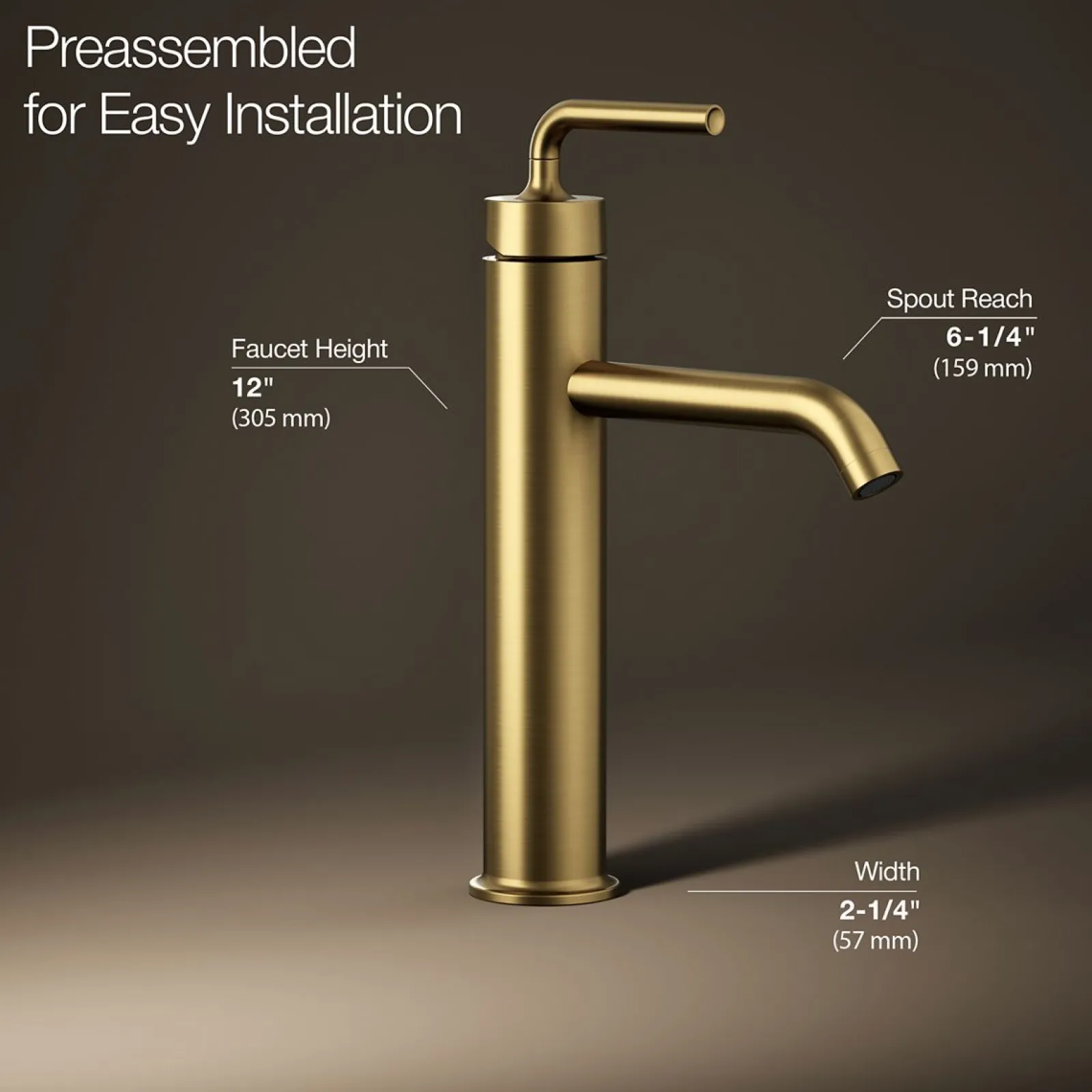 Tall single-handle bathroom sink faucet with Lever handle, 1.2 gpm^Kohler Clearance