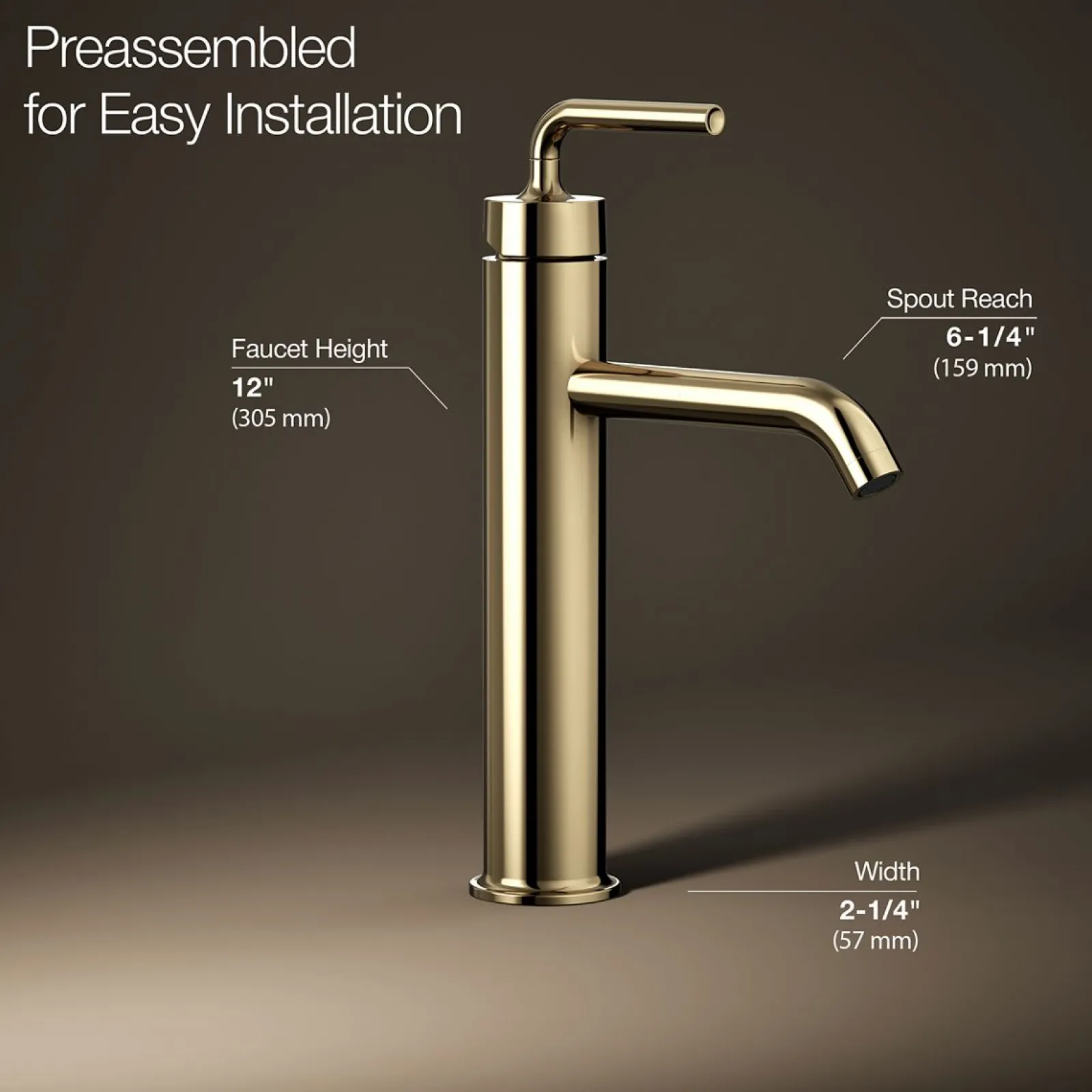 Tall single-handle bathroom sink faucet with Lever handle, 1.2 gpm^Kohler Clearance