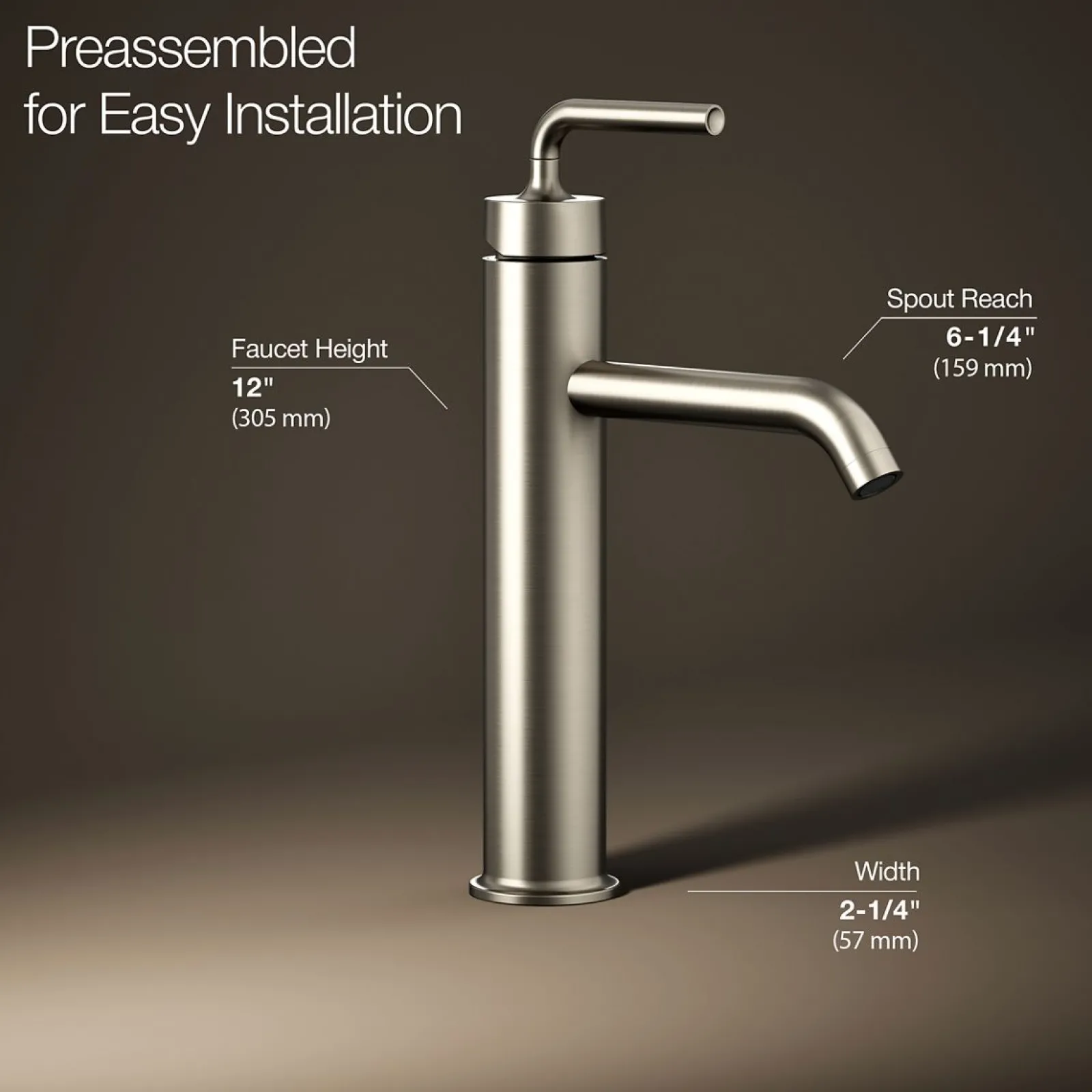 Tall single-handle bathroom sink faucet with Lever handle, 1.2 gpm^Kohler Clearance