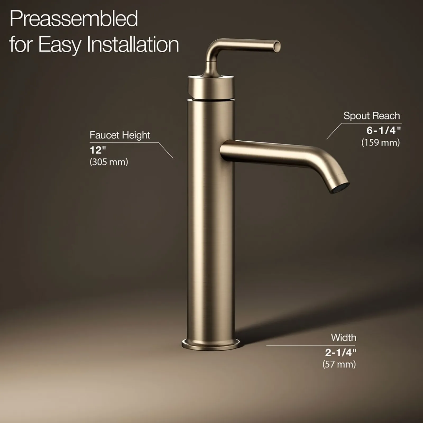 Tall single-handle bathroom sink faucet with Lever handle, 1.2 gpm^Kohler Clearance