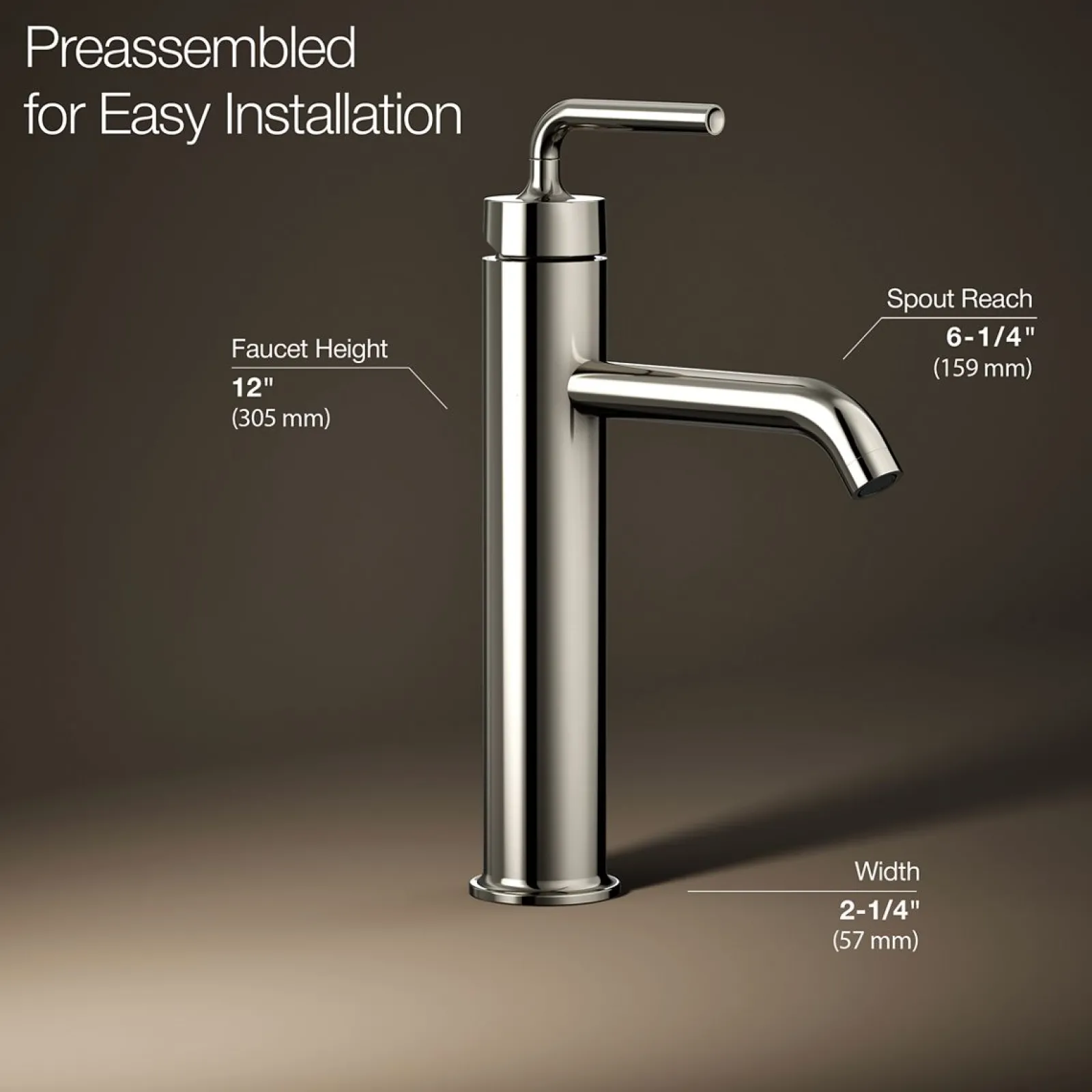 Tall single-handle bathroom sink faucet with Lever handle, 1.2 gpm^Kohler Clearance
