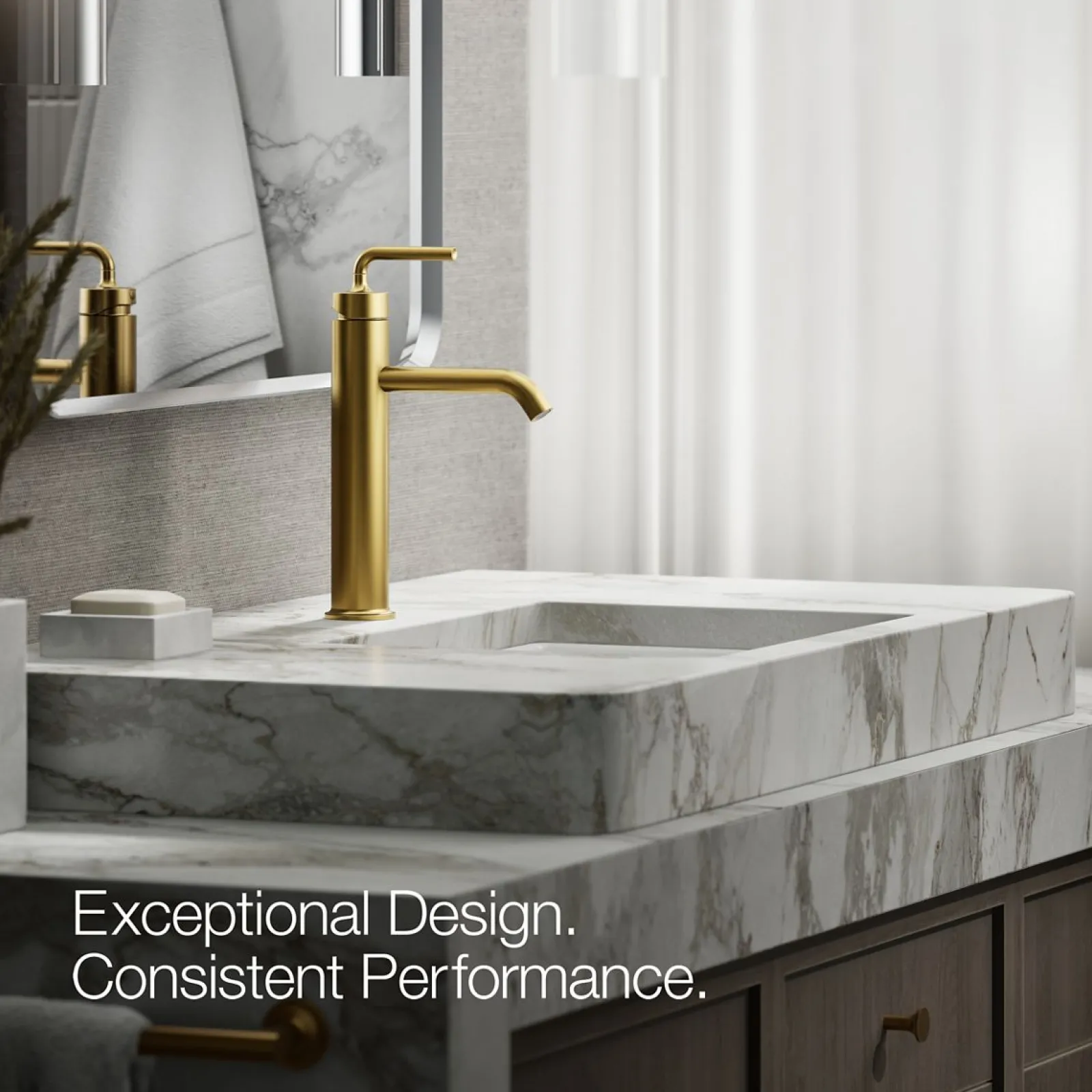Tall single-handle bathroom sink faucet with Lever handle, 1.2 gpm^Kohler Clearance
