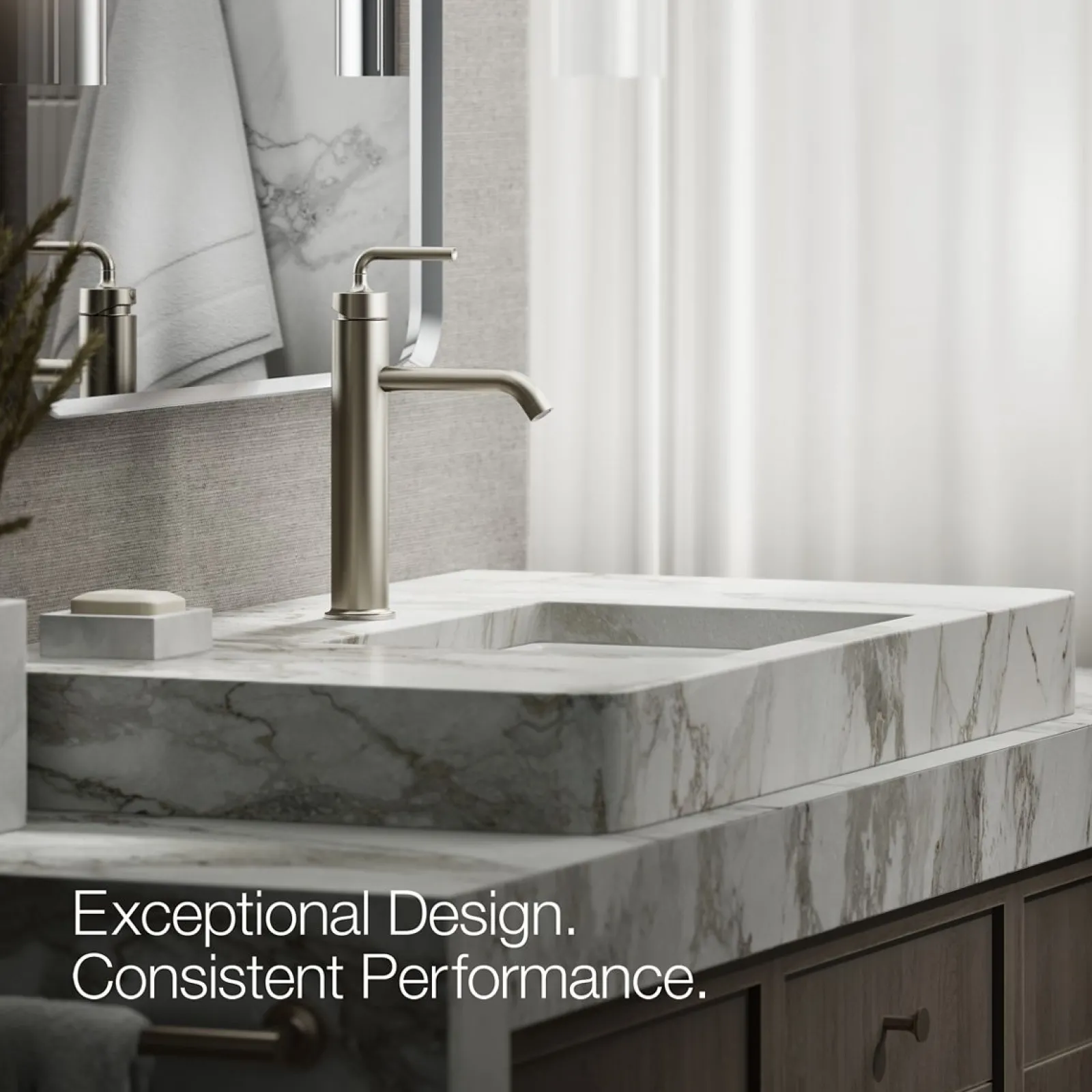 Tall single-handle bathroom sink faucet with Lever handle, 1.2 gpm^Kohler Clearance
