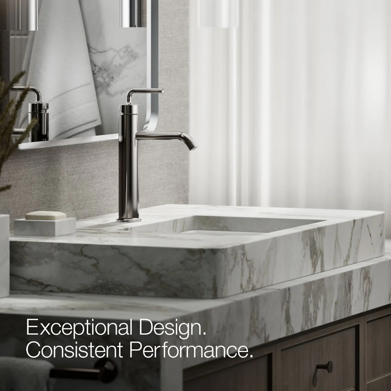 Tall single-handle bathroom sink faucet with Lever handle, 1.2 gpm^Kohler Clearance