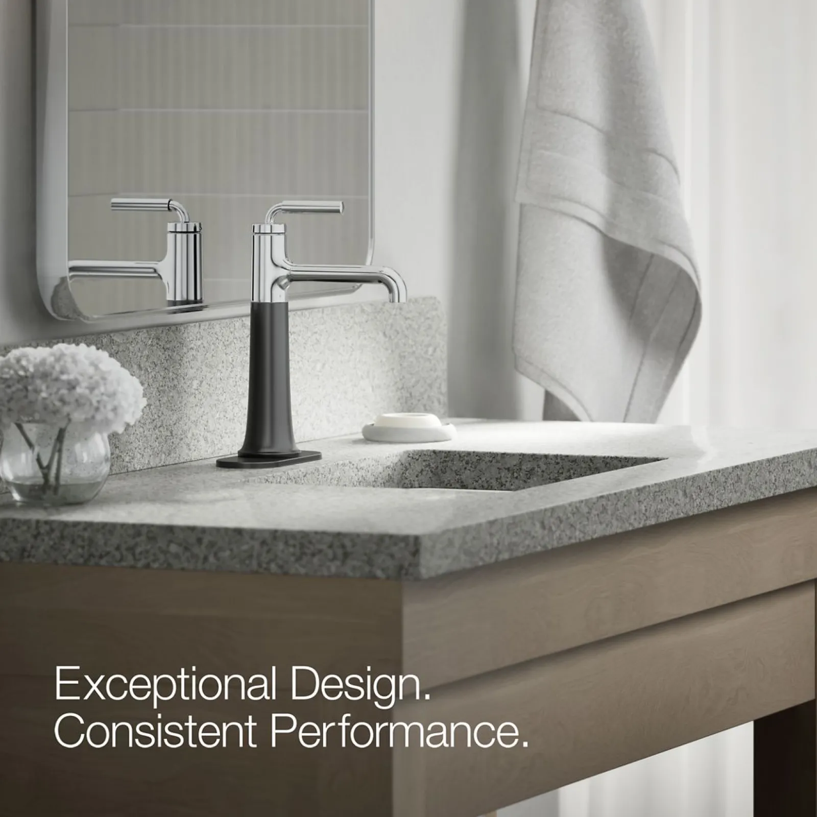 Tall single-handle bathroom sink faucet, 0.5 gpm^Kohler Best