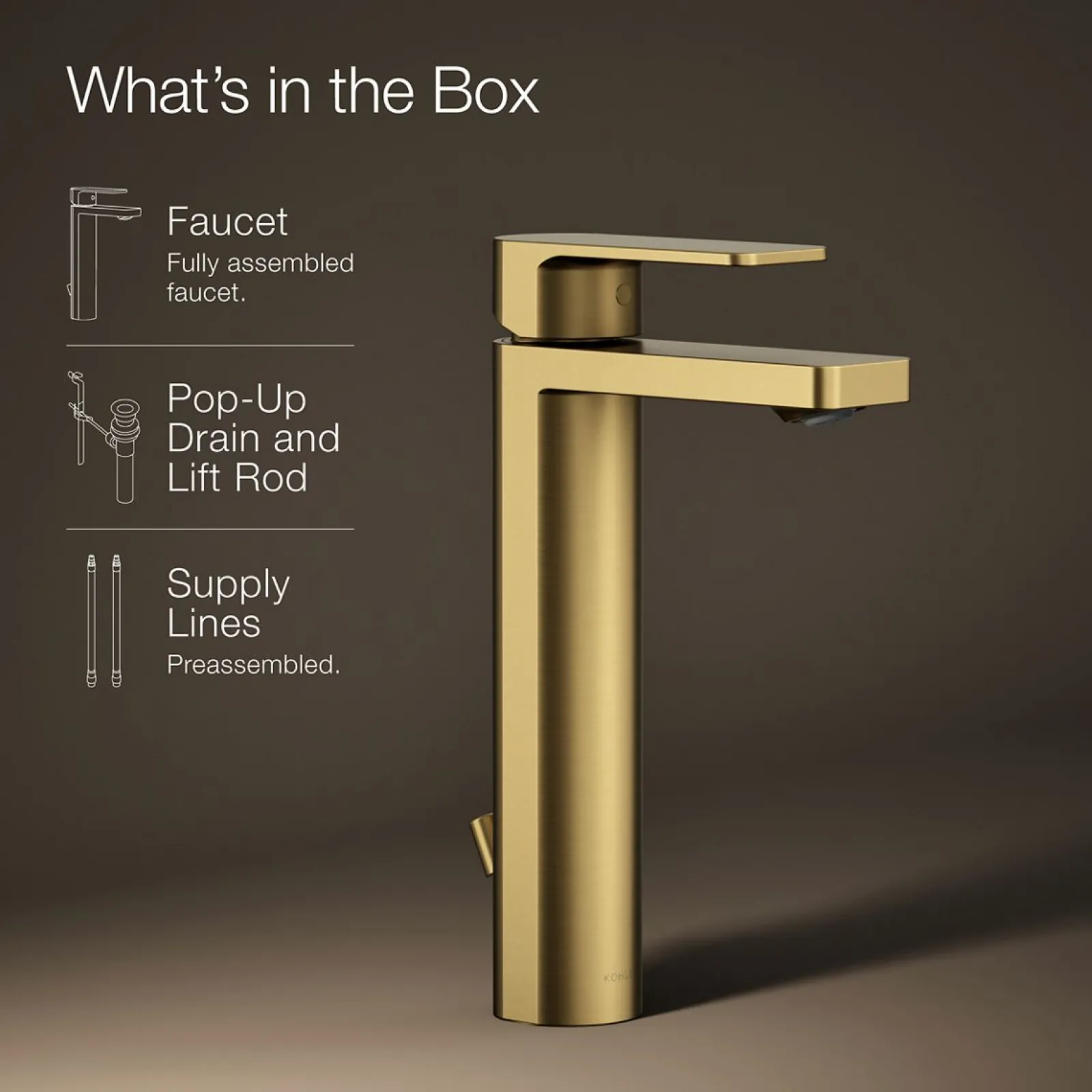 Tall single-handle bathroom sink faucet, 1.2 gpm^Kohler Online