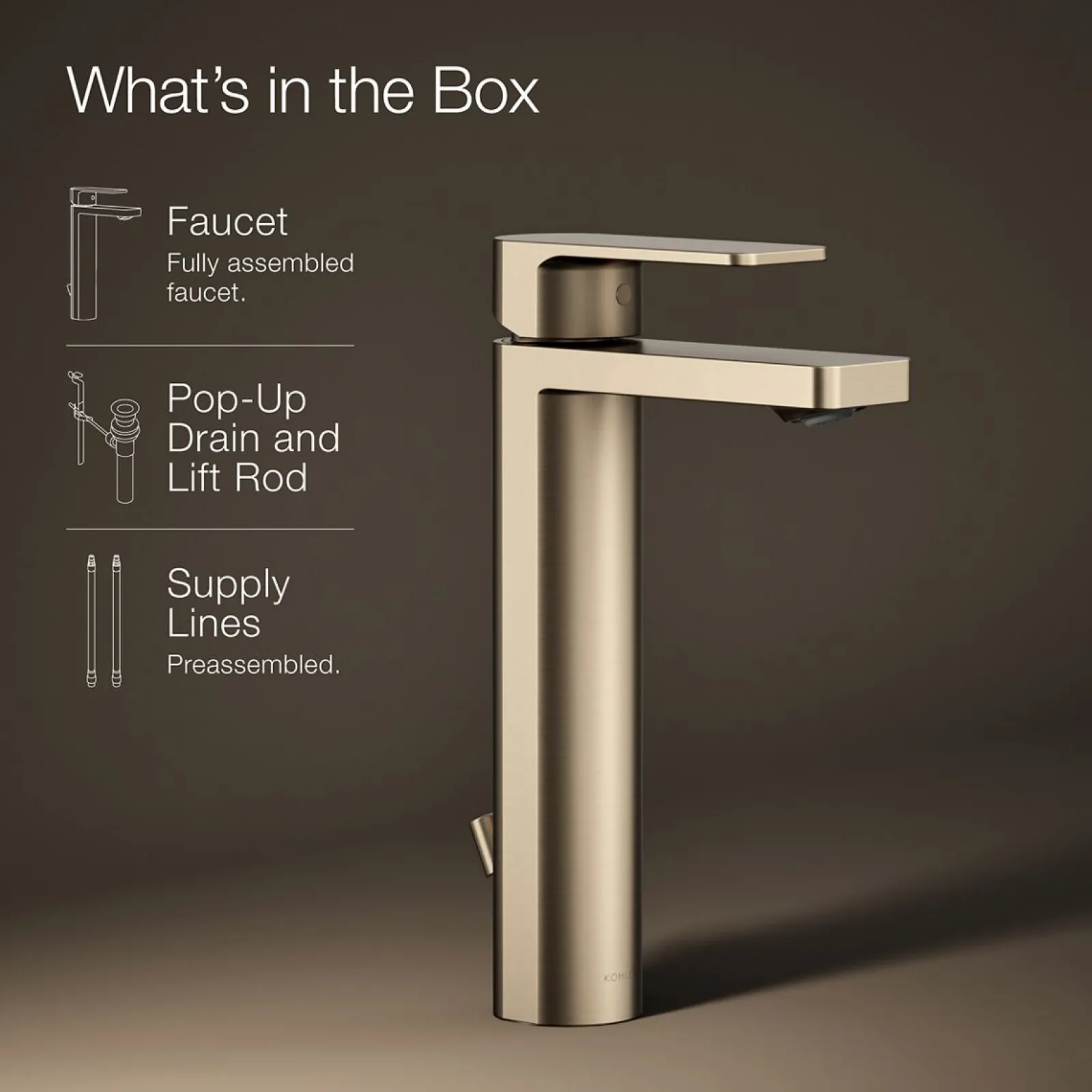 Tall single-handle bathroom sink faucet, 1.2 gpm^Kohler Online