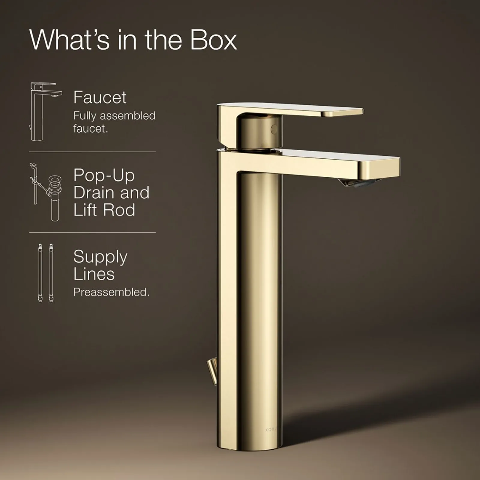 Tall single-handle bathroom sink faucet, 1.2 gpm^Kohler Online