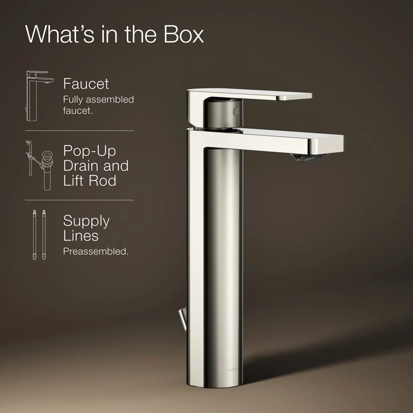 Tall single-handle bathroom sink faucet, 1.2 gpm^Kohler Online