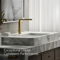 Tall single-handle bathroom sink faucet with Cylindrical handle, 1.2 gpm^Kohler Discount