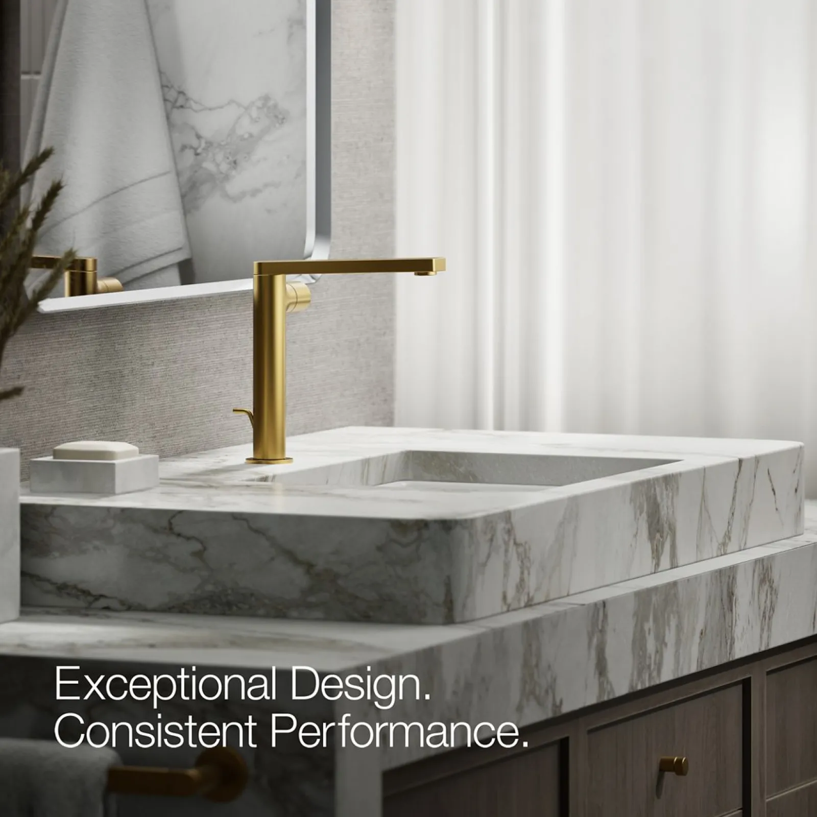 Tall single-handle bathroom sink faucet with Cylindrical handle, 1.2 gpm^Kohler Discount