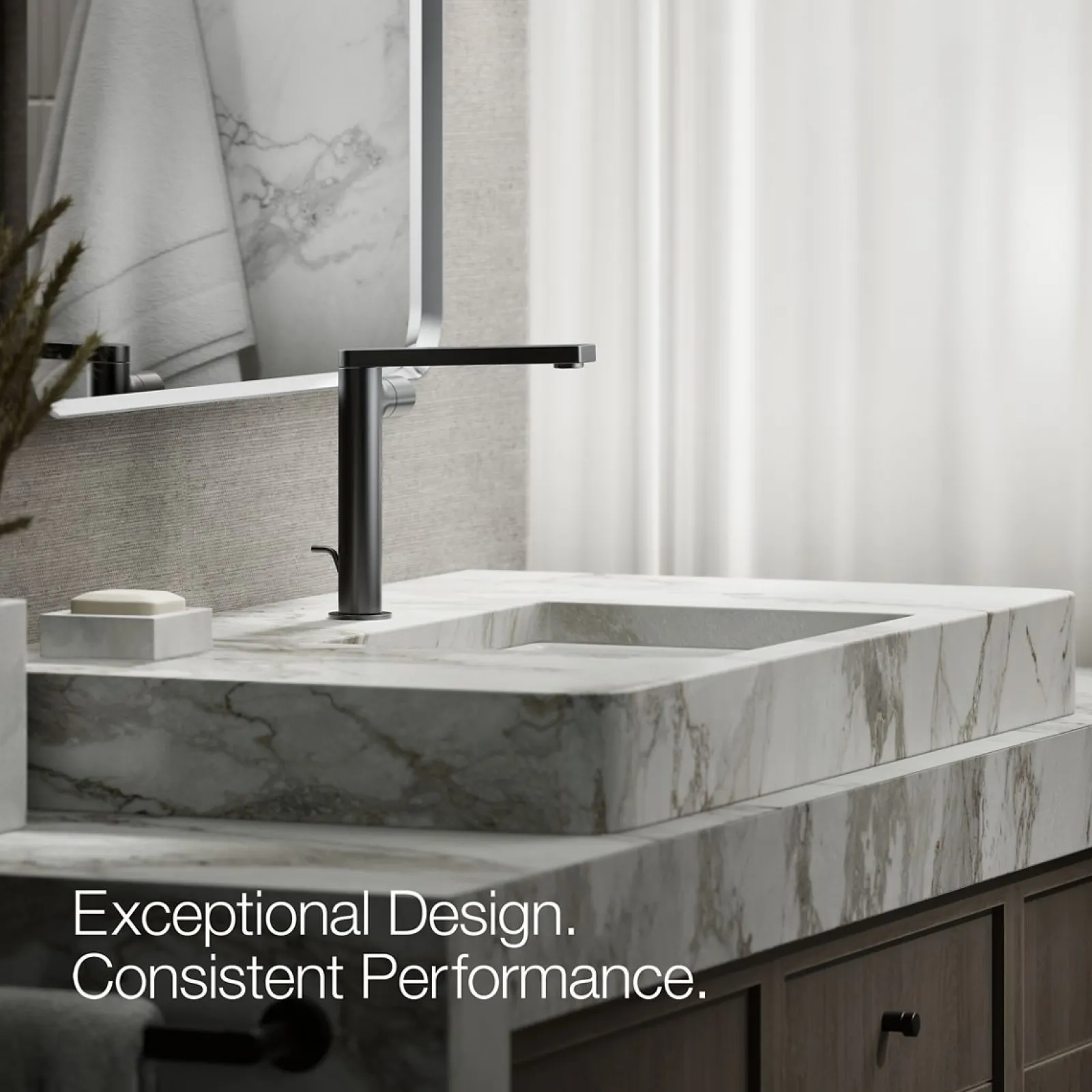 Tall single-handle bathroom sink faucet with Cylindrical handle, 1.2 gpm^Kohler Discount