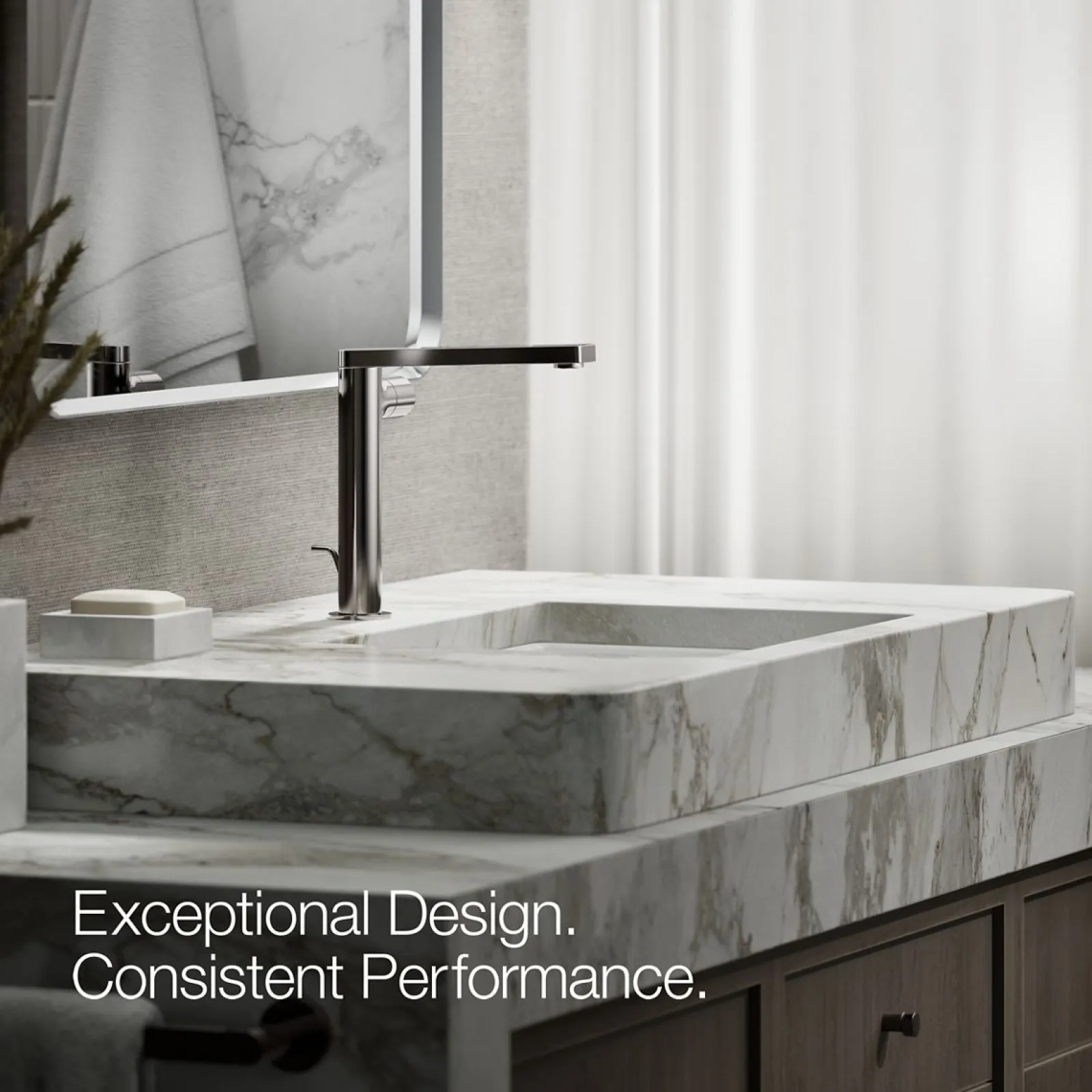 Tall single-handle bathroom sink faucet with Cylindrical handle, 1.2 gpm^Kohler Discount