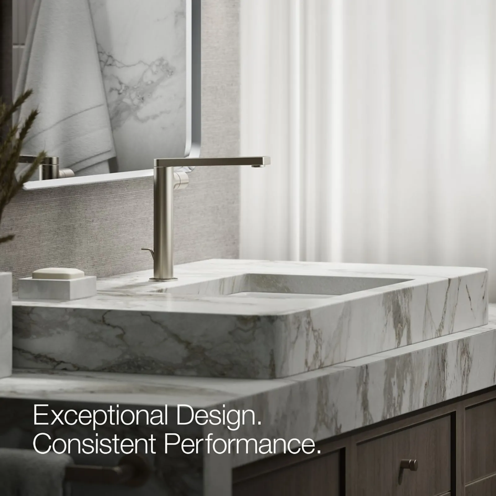 Tall single-handle bathroom sink faucet with Cylindrical handle, 1.2 gpm^Kohler Discount
