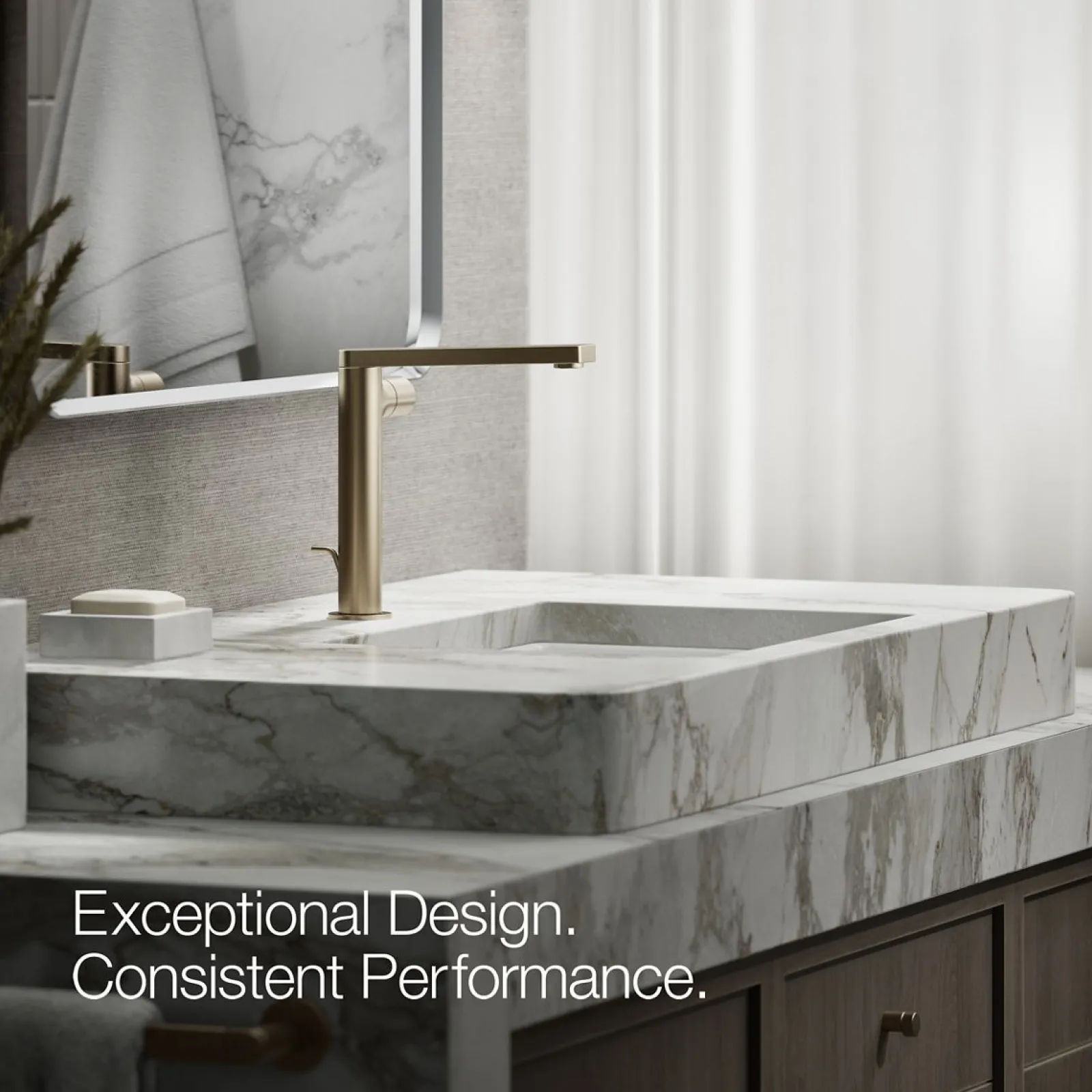 Tall single-handle bathroom sink faucet with Cylindrical handle, 1.2 gpm^Kohler Discount