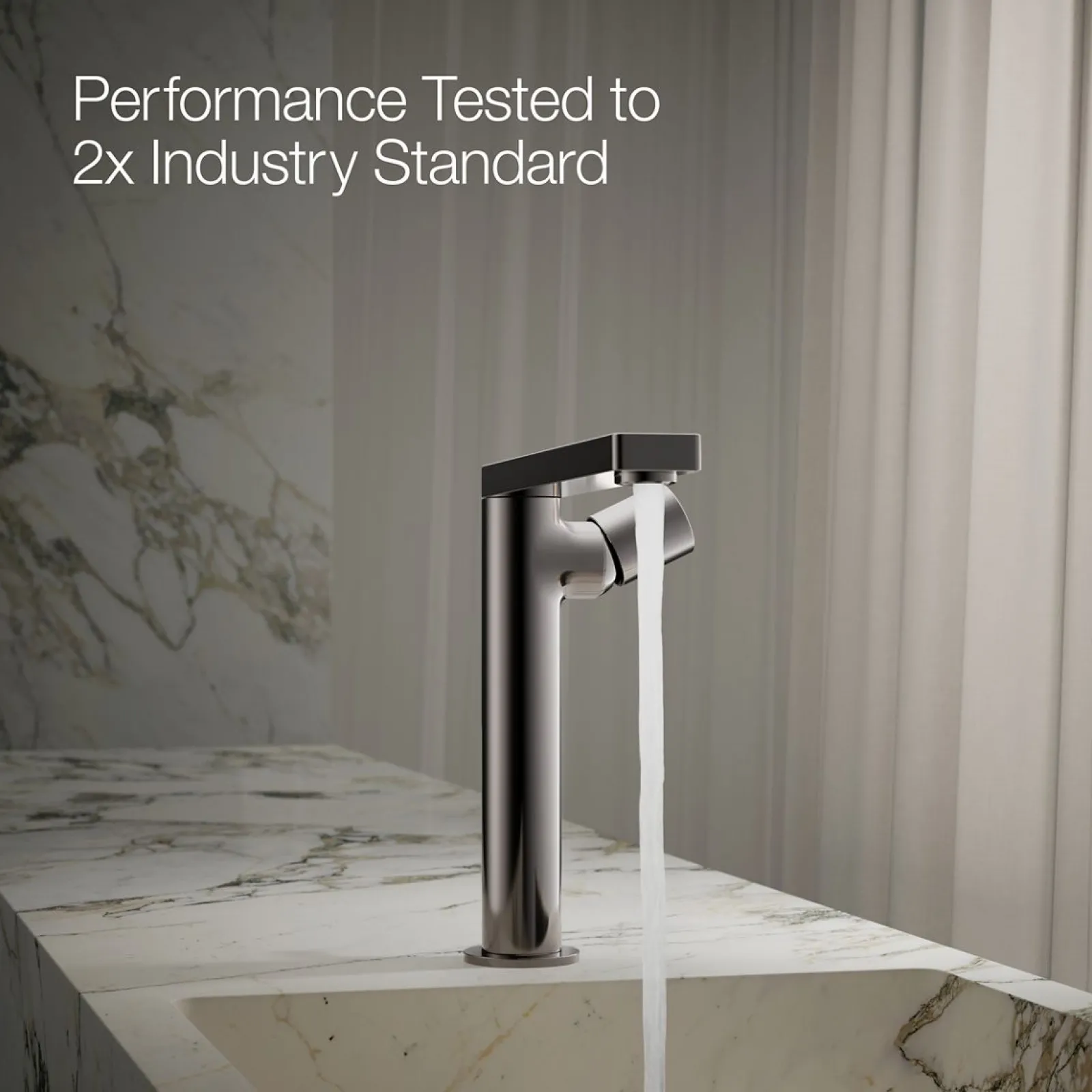 Tall single-handle bathroom sink faucet with Cylindrical handle, 1.2 gpm^Kohler Discount
