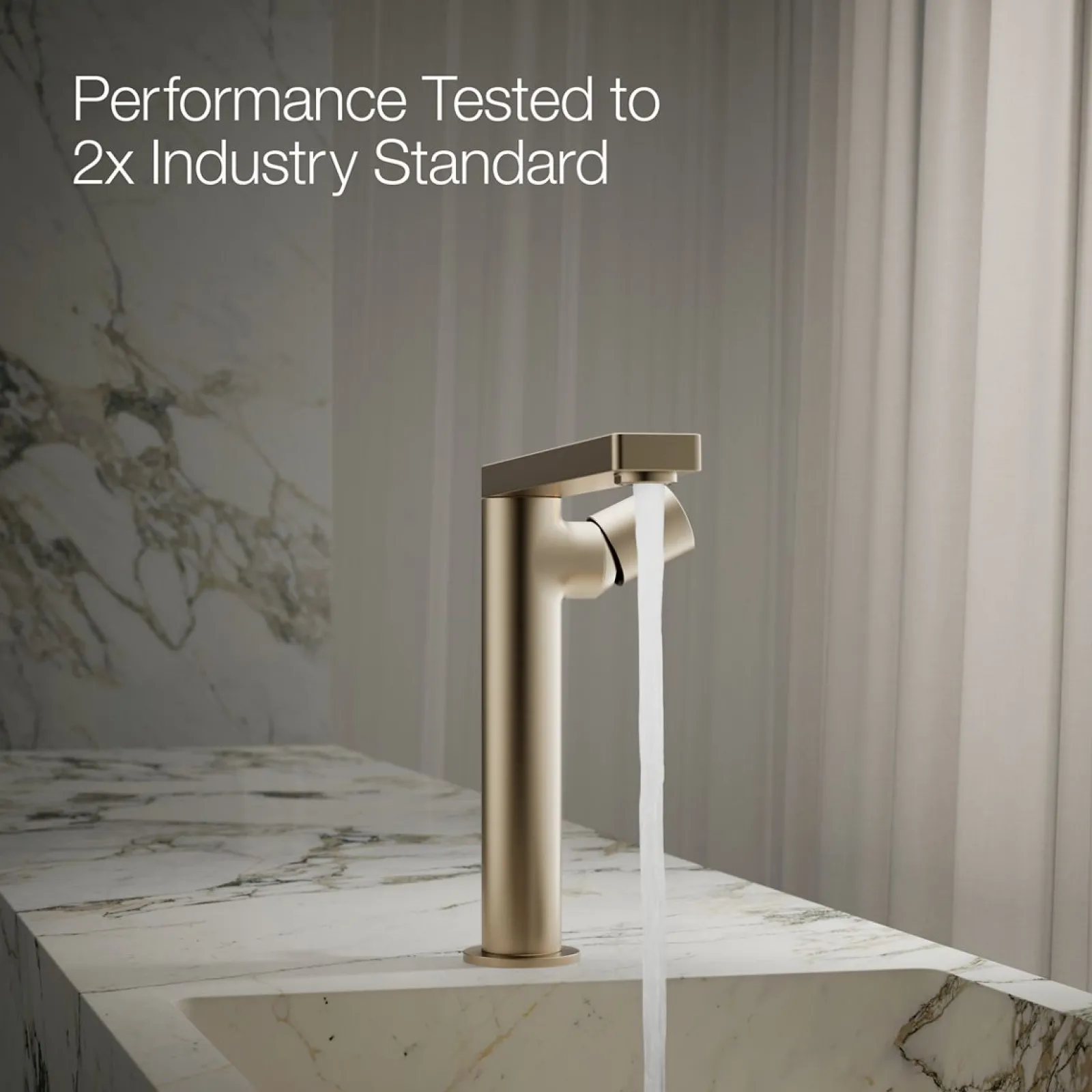 Tall single-handle bathroom sink faucet with Cylindrical handle, 1.2 gpm^Kohler Discount