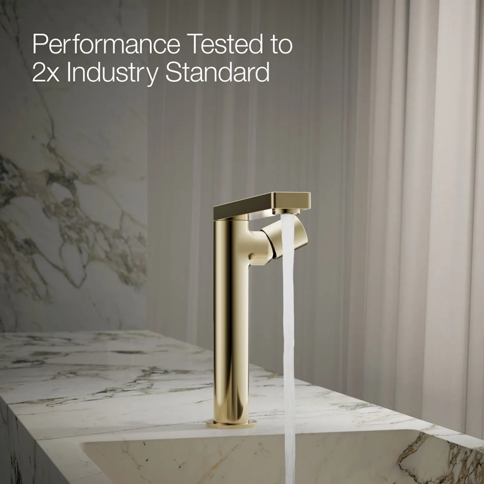Tall single-handle bathroom sink faucet with Cylindrical handle, 1.2 gpm^Kohler Discount