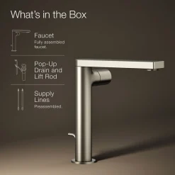 Tall single-handle bathroom sink faucet with Cylindrical handle, 1.2 gpm^Kohler Discount