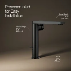 Tall single-handle bathroom sink faucet with Lever handle, 1.2 gpm^Kohler