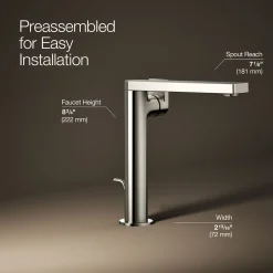 Tall single-handle bathroom sink faucet with Lever handle, 1.2 gpm^Kohler