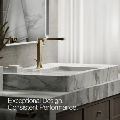 Tall single-handle bathroom sink faucet with Lever handle, 1.2 gpm^Kohler