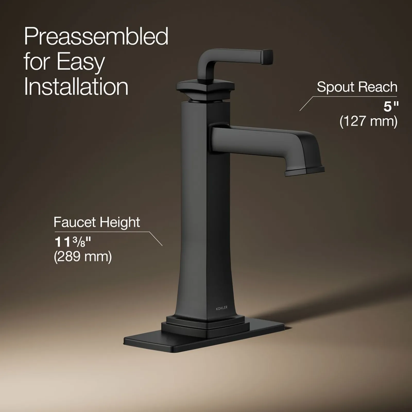 Tall single-handle bathroom sink faucet, 1.2 gpm^Kohler Hot