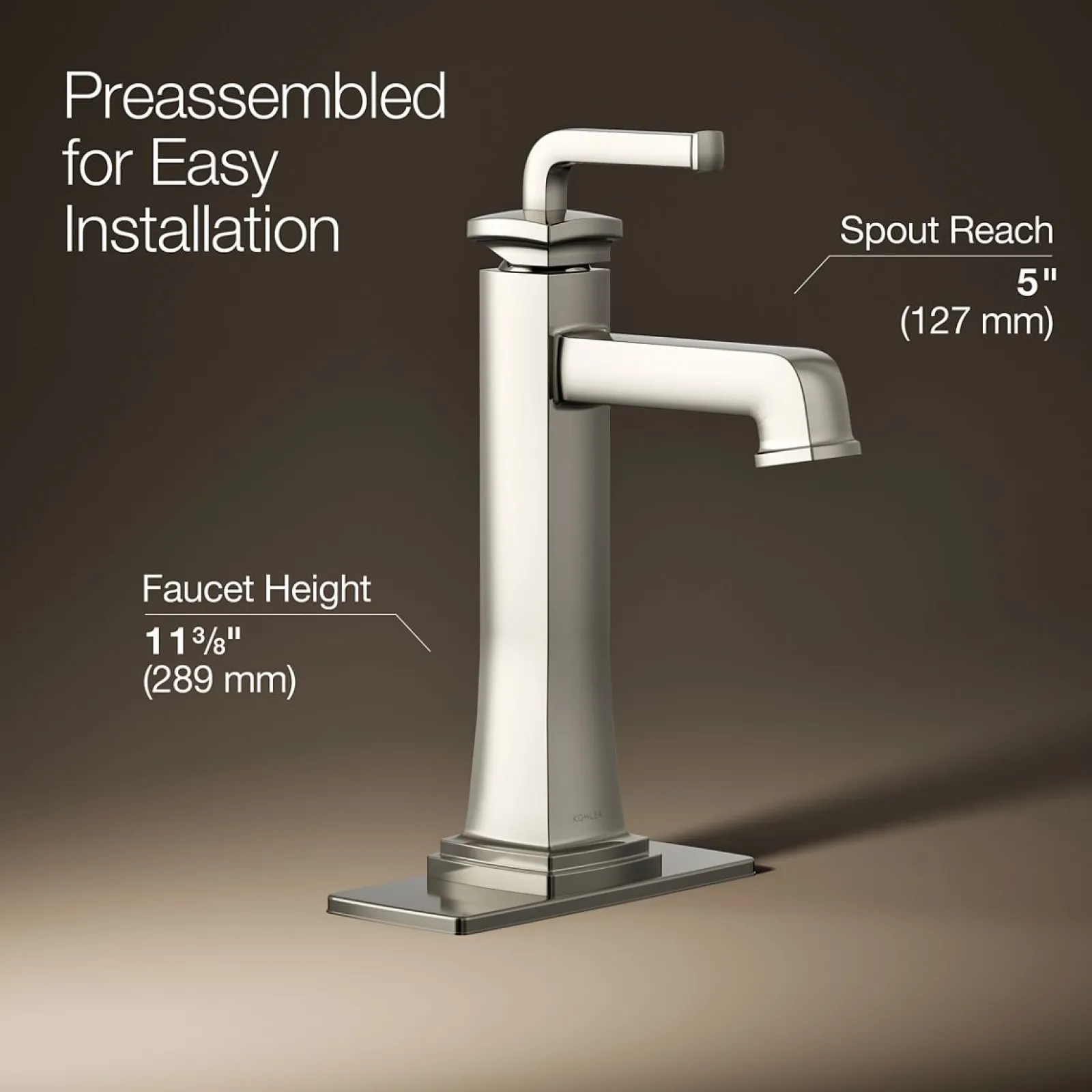 Tall single-handle bathroom sink faucet, 1.2 gpm^Kohler Hot