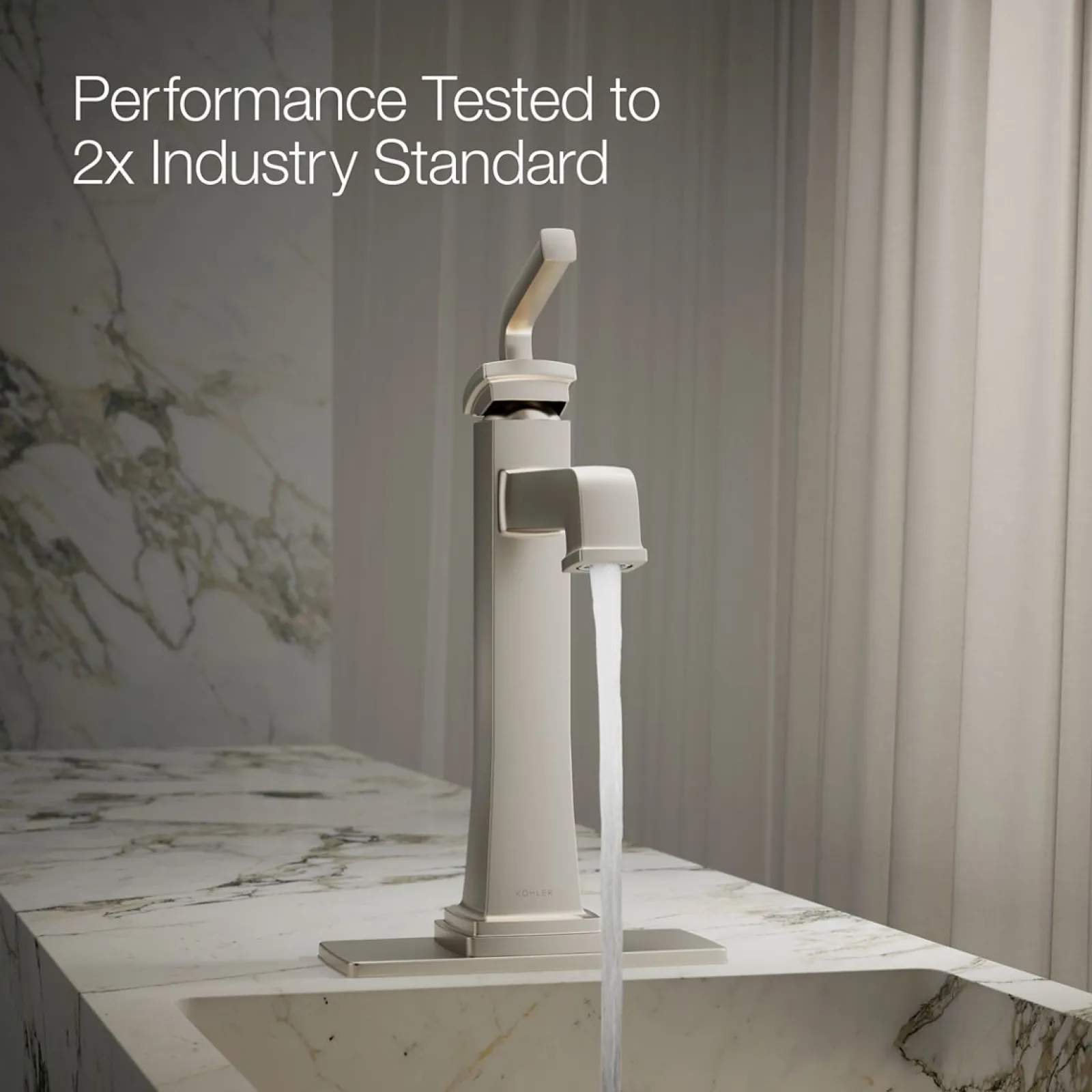 Tall single-handle bathroom sink faucet, 1.2 gpm^Kohler Hot