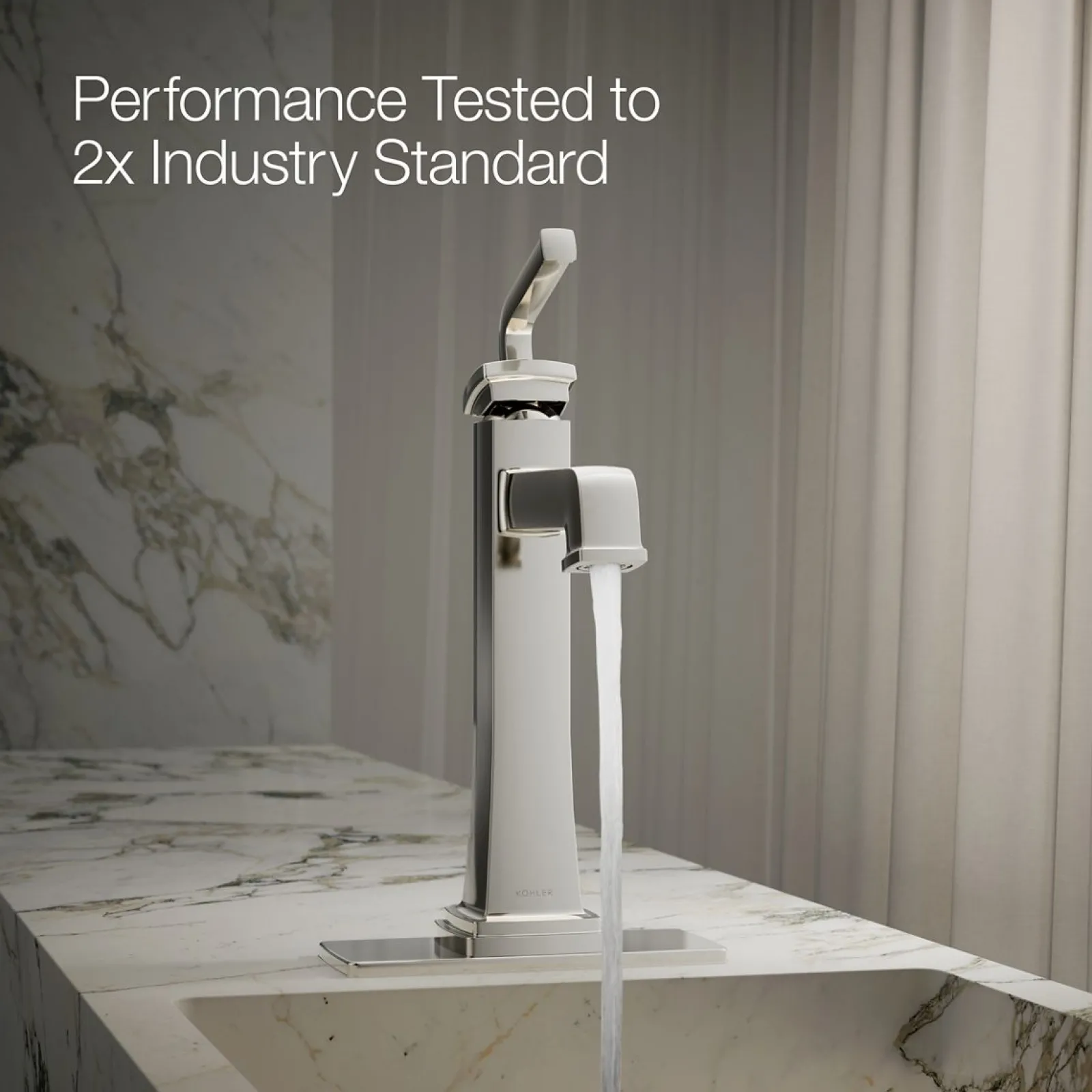 Tall single-handle bathroom sink faucet, 1.2 gpm^Kohler Hot