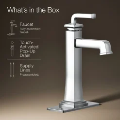 Tall single-handle bathroom sink faucet, 1.2 gpm^Kohler Hot