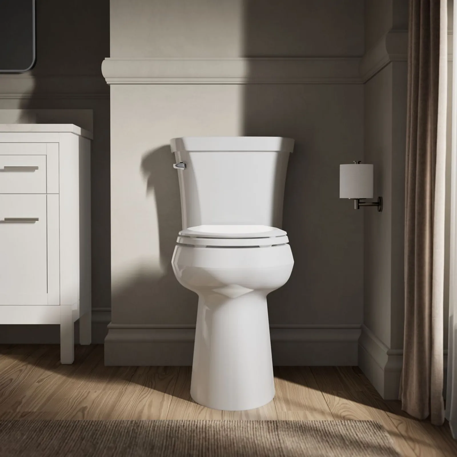 Tall two-piece elongated toilet, 1.28 gpf^Kohler Clearance
