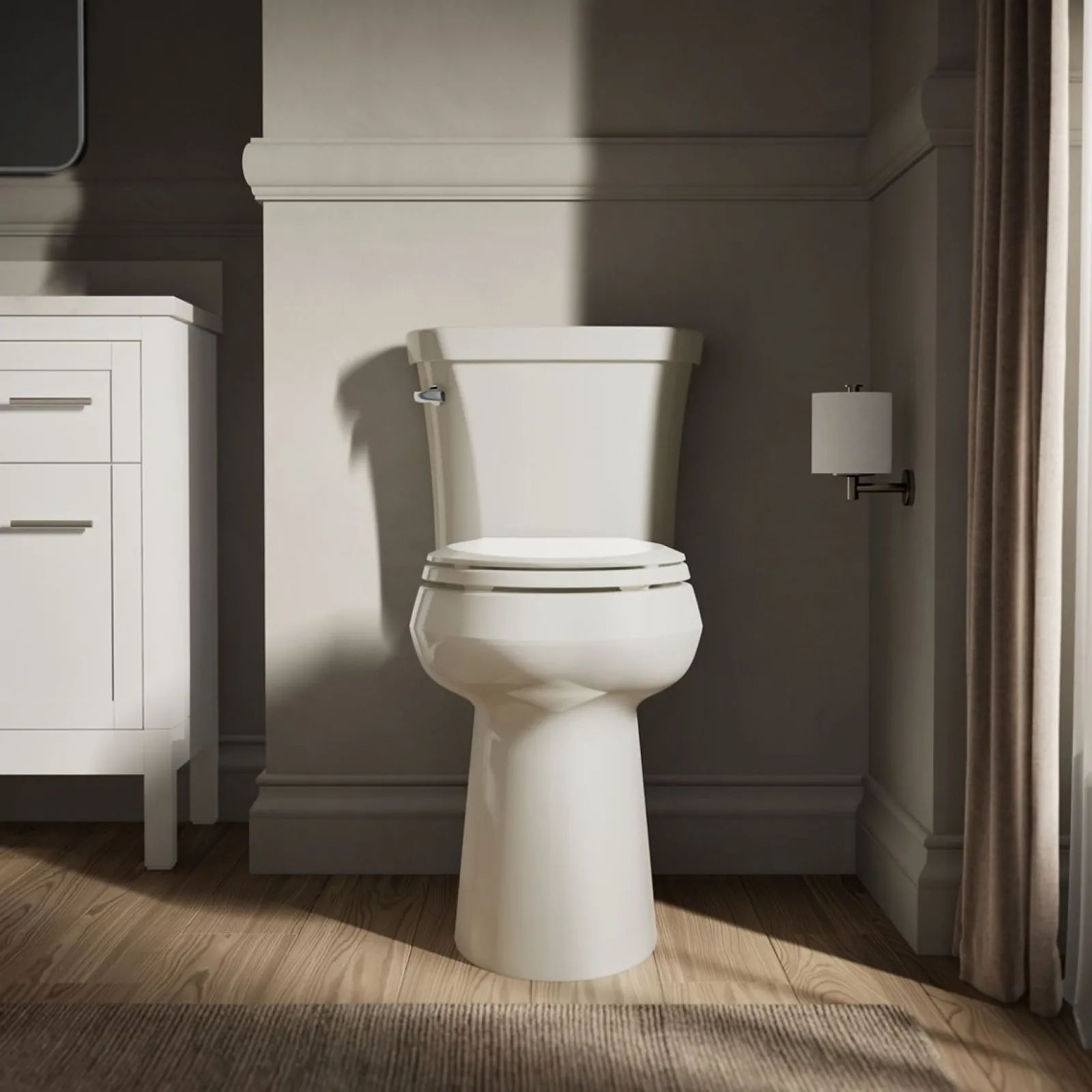 Tall two-piece elongated toilet, 1.28 gpf^Kohler Clearance