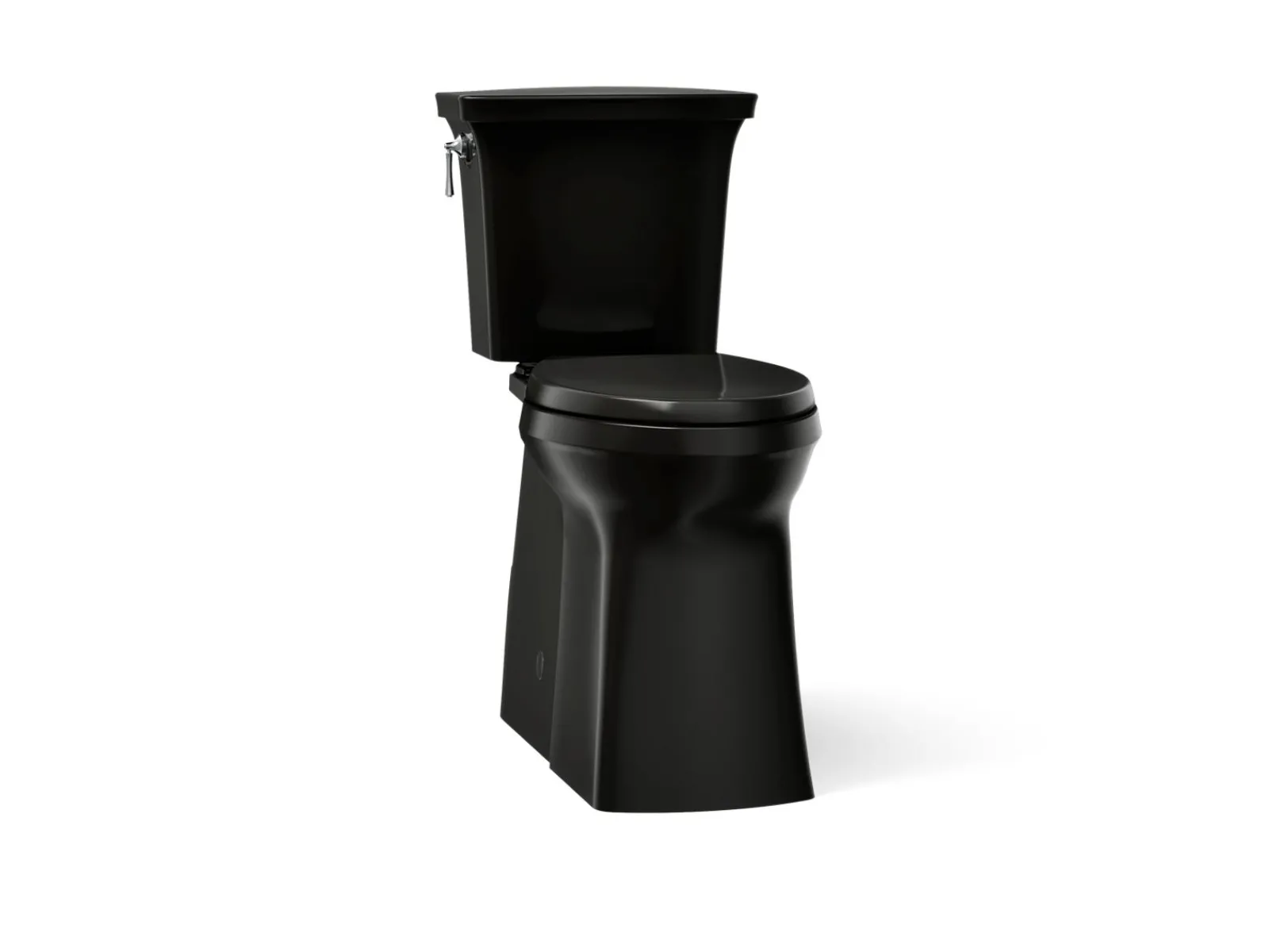 Tall two-piece elongated toilet with skirted trapway, 1.28 gpf^Kohler Hot