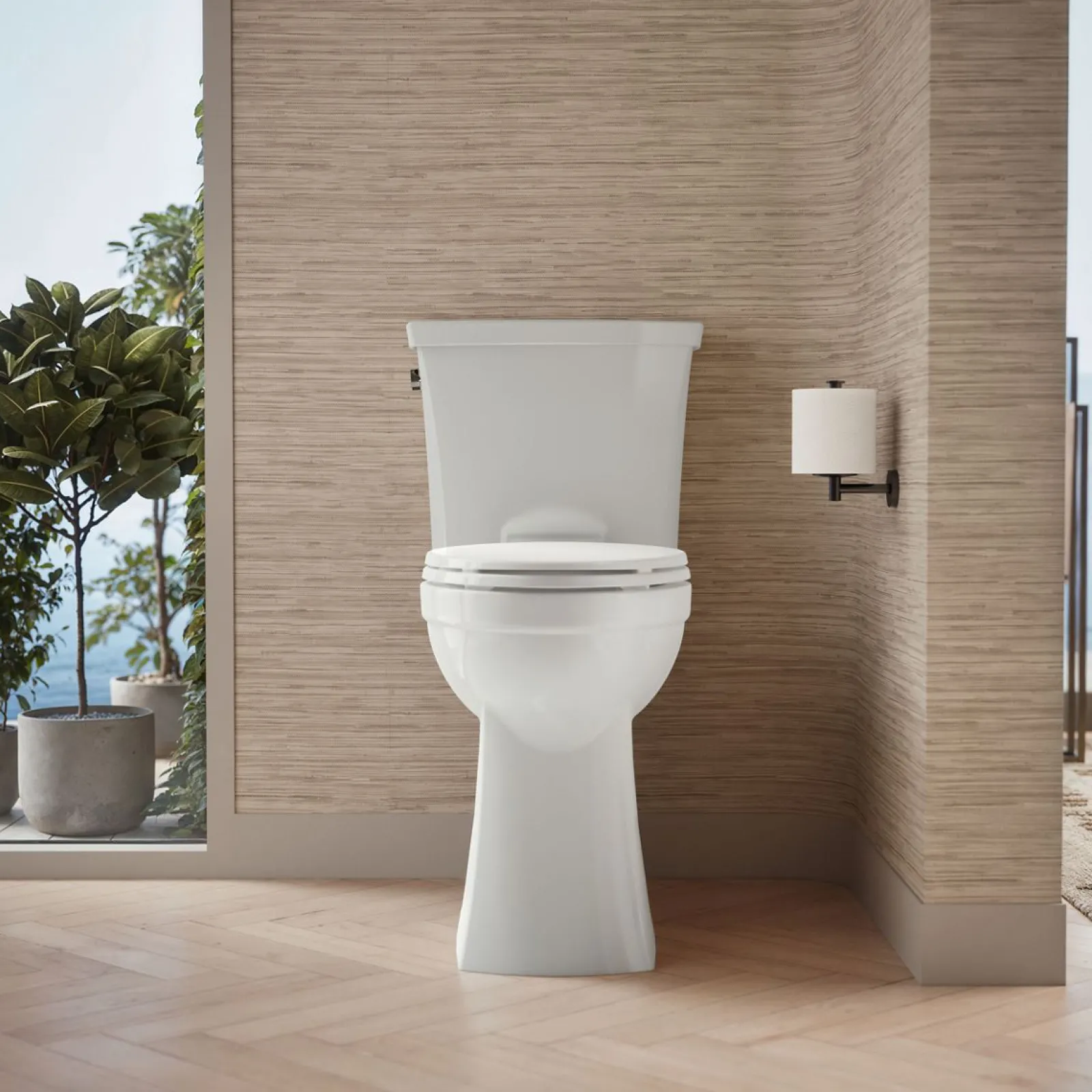 Tall two-piece elongated toilet, 1.28 gpf^Kohler Clearance