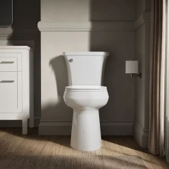 Tall two-piece round-front toilet, 1.28 gpf^Kohler