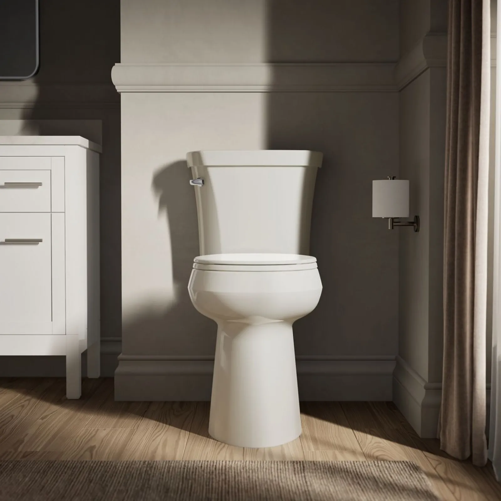 Tall two-piece round-front toilet, 1.6 gpf^Kohler