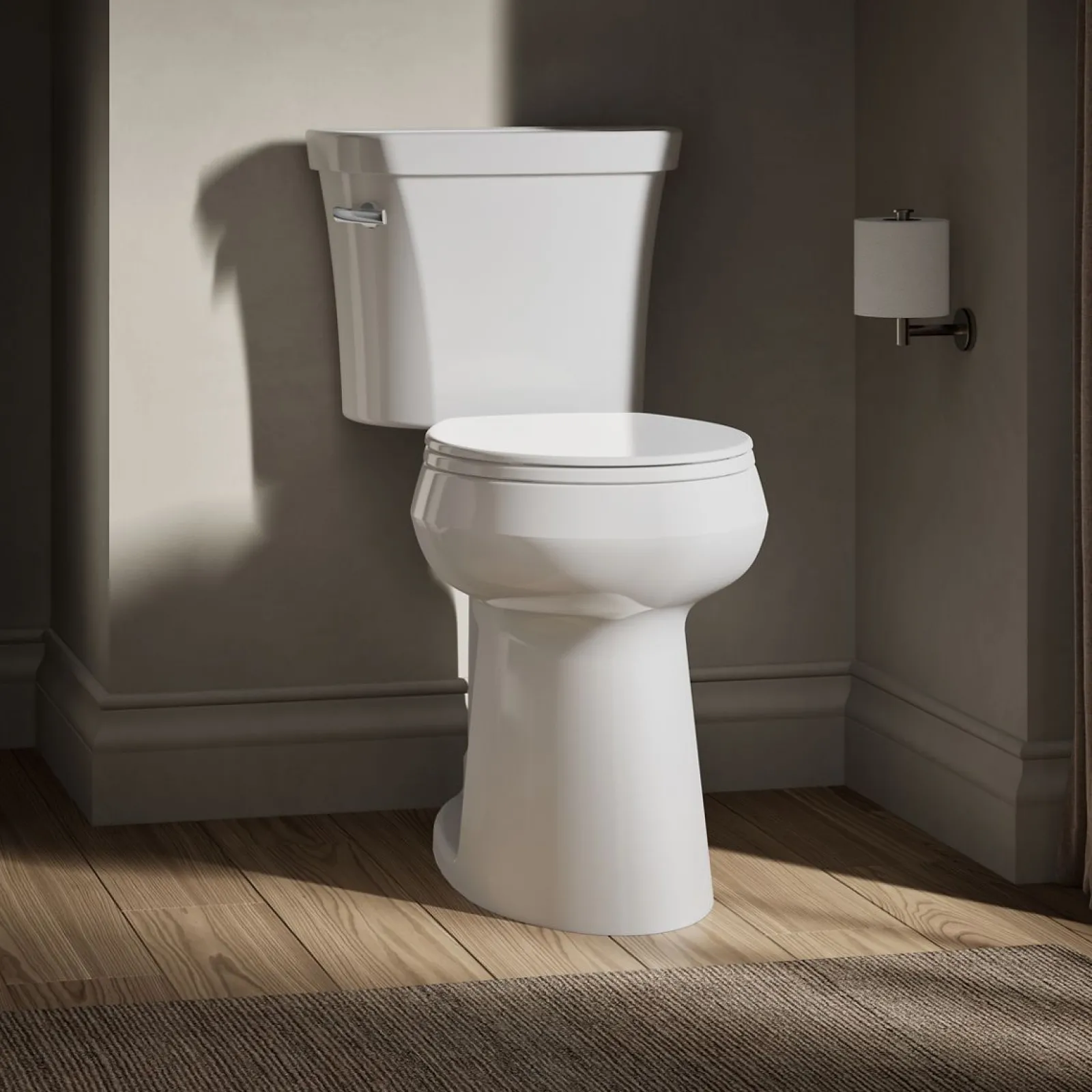 Tall two-piece round-front toilet, 1.6 gpf^Kohler