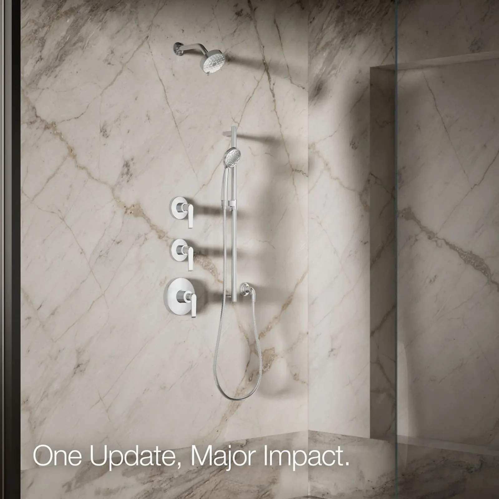 Three-function showerhead, 1.75 gpm^Kohler Outlet