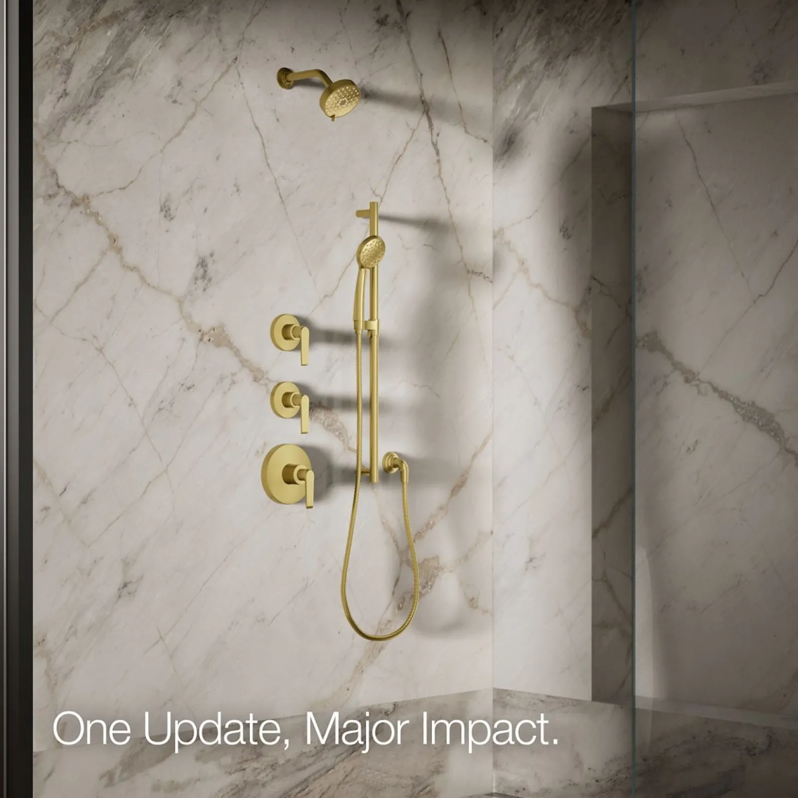 Three-function showerhead, 1.75 gpm^Kohler Outlet