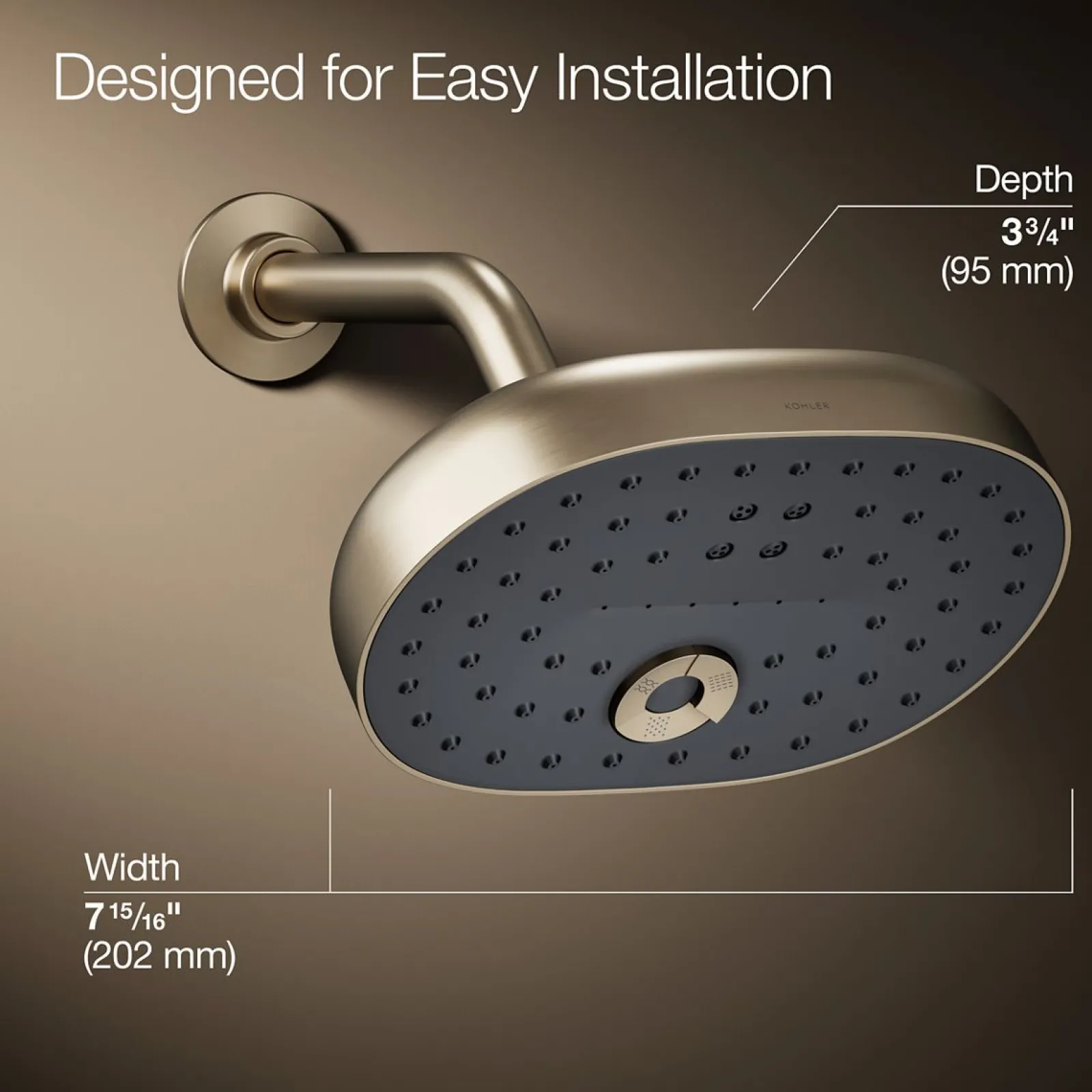 Three-function showerhead, 2.5 gpm^Kohler Best