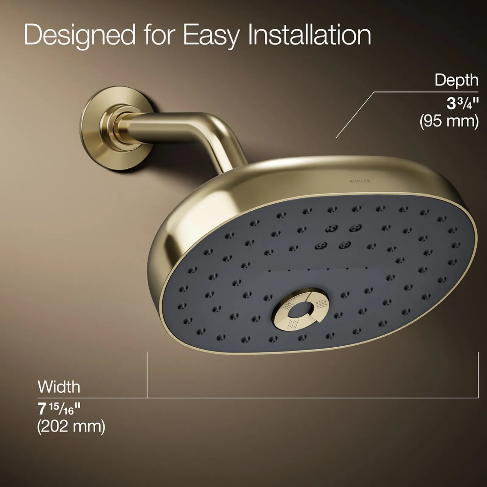 Three-function showerhead, 2.5 gpm^Kohler Best
