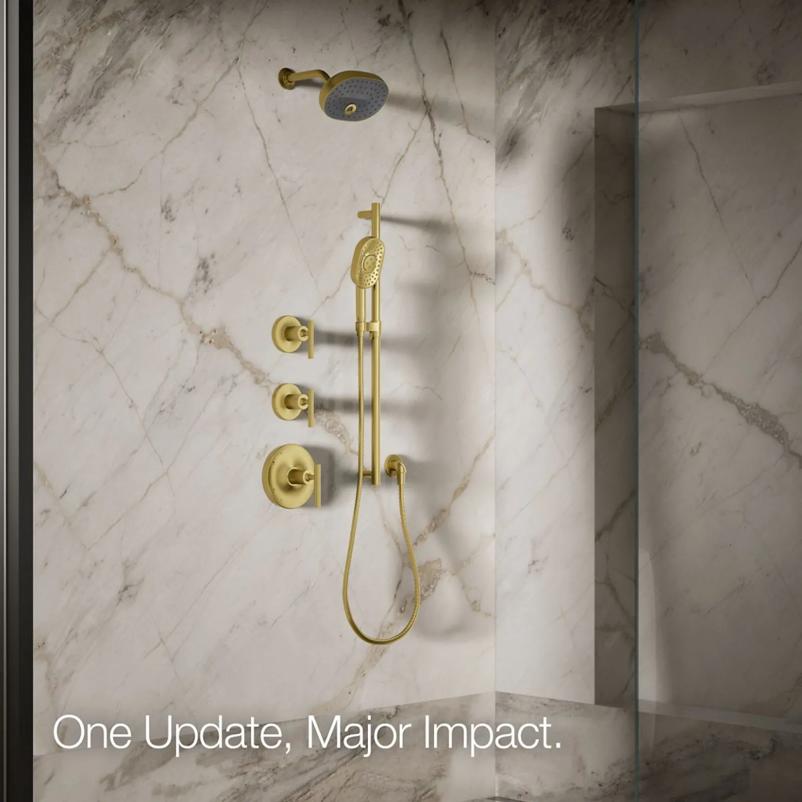 Three-function showerhead, 2.5 gpm^Kohler Best