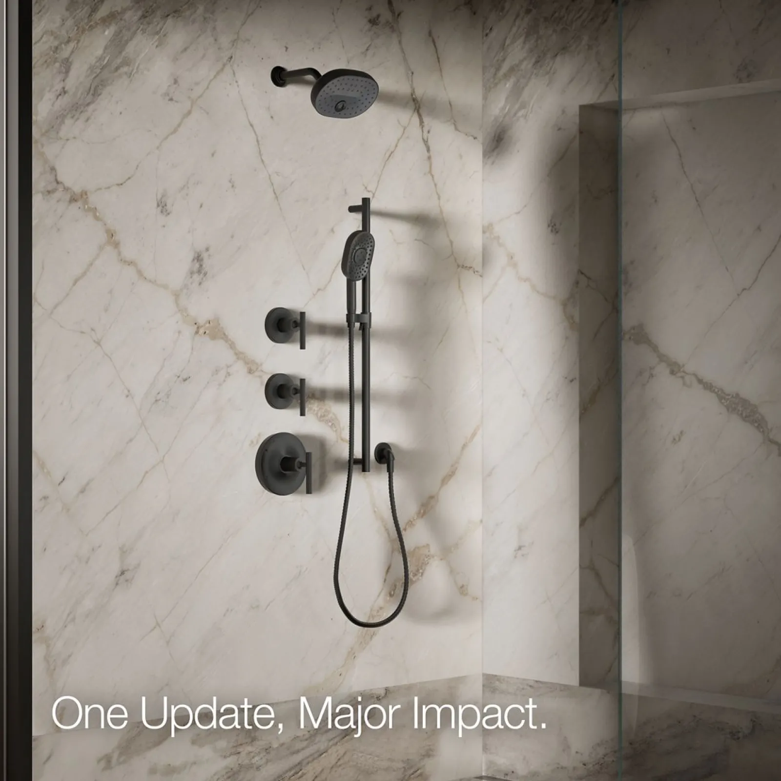 Three-function showerhead, 2.5 gpm^Kohler Best