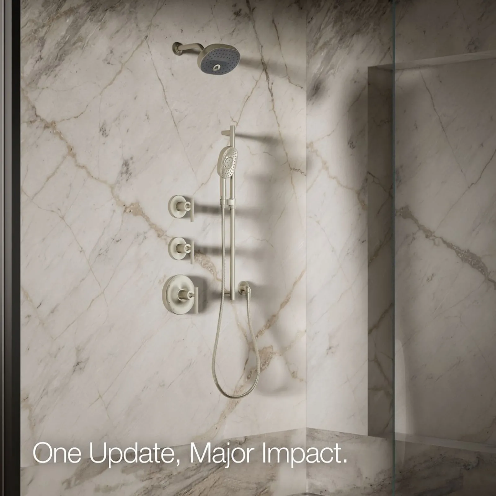 Three-function showerhead, 2.5 gpm^Kohler Best