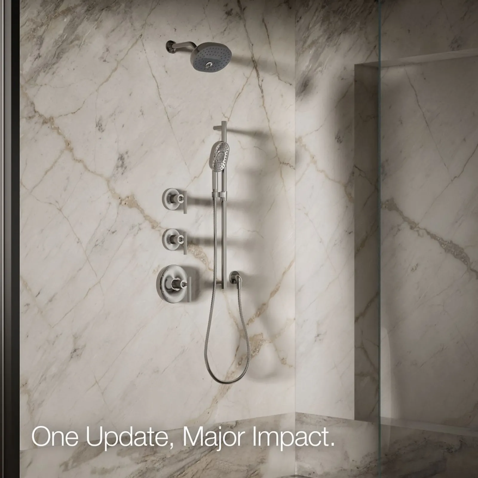 Three-function showerhead, 2.5 gpm^Kohler Best