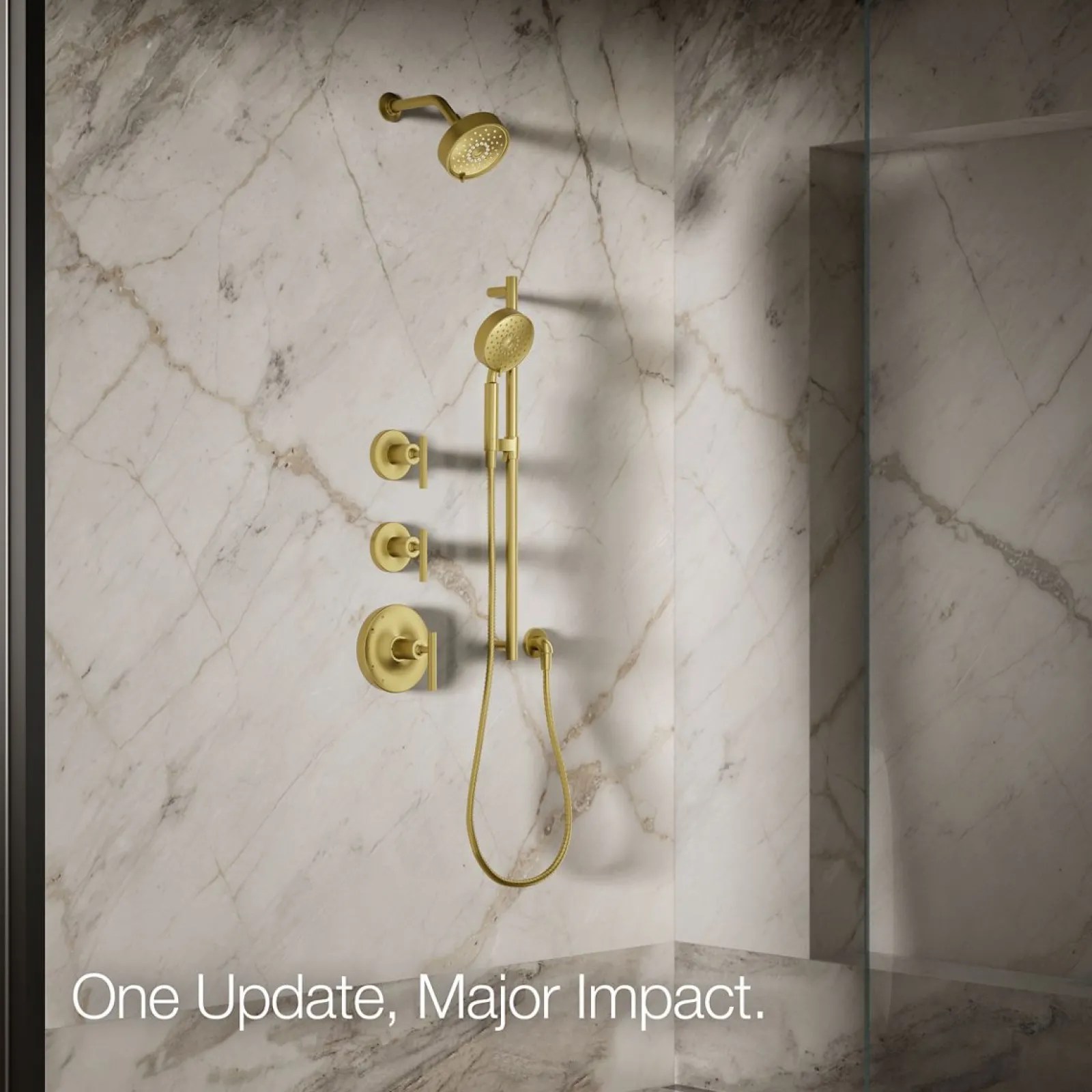 Three-function showerhead, 1.75 gpm^Kohler Outlet